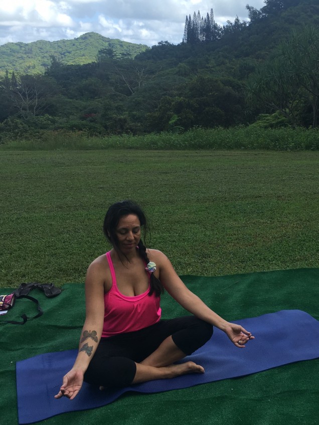 Yin Yoga on the OceanView Terrace of the Valley of the Temples Memorial Park, Kanoehe, Hawaii. Oct 2016. Fridays at 9:00am. Donation.